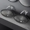 Two modern glass sinks with faucets mounted on a gray wall above a marble countertop. Náhľad obrázku produktu