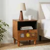 vidaXL Nachtkastje, bruin, 40 x 33 x 46 cm, massief Productafbeelding-voorbeeld 8