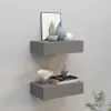 vidaXL Wandregale mit Schubladen 2 Stk. Grau 40x23,5x10 cm Produktbild-Vorschau 9