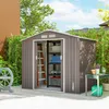 Outsunny prístrešok na náradie s podlahovým rámom Záhradný Náhľad obrázku produktu 8