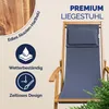 CASARIA® Sonnenliege Holz Wetterfest Klappbar 3-fach Produktbild-Vorschau 2