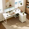Eckschreibtisch mit 4 Schubladen, 135×100 cm Schreibtisch L Produktbild-Vorschau 2