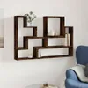 vidaXL Wandplank, gerookt eikenfineer, 96x12x64 cm, Productafbeelding-voorbeeld 3