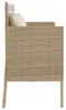 vidaXL Gartenbank mit Kissen Beige Poly Rattan Produktbild-Vorschau 5