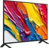 A television set with a colorful abstract image displayed on its screen, shown from a side angle with its stand visible. Voir les images du produit