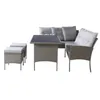 5-tlg. Poly Rattan Sitzgruppe Gartenmöbel Lounge-Set für 7 Produktbild-Vorschau 9