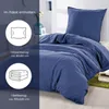 Ložní prádlo Renforce "Stone Washed" modré 155x220 Náhled obrázku produktu 2