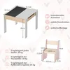 Dětský stůl COSTWAY, 3dílná dětská sedací souprava se 2 Náhled obrázku produktu 3