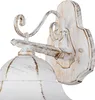 Außenwandlampe Aluminium Glas H: 50,5 cm IP44 in Weiß Gold Produktbild-Vorschau 4