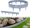 A collage showing garden edging in different configurations and installed in a garden bed. Náhled obrázku produktu
