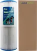 A spa filter cartridge next to its packaging. Produktbild-Vorschau