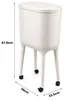 WELLHAUS Muelleimer Slim Beige mit Deckel Klick Rollen und Produktbild-Vorschau 6
