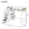 A diagram of a loft bed with dimensions indicated. Produktbild-Vorschau