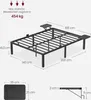 A diagram showing the dimensions of a bed frame and its components. Produktbild-Vorschau
