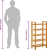 vidaXL Věšák na boty s 5 policemi 50x27x100 cm Dubový masiv Náhled obrázku produktu 6