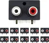 10 Stück Stereo Cinch Einbaubuchse RCA Terminal Doppel Produktbild-Vorschau 1