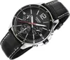 A close-up shot of a black Casio watch with a leather strap. Anteprima dell’immagine prodotto