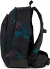 Side view of a backpack with a colorful abstract pattern. Produktbild-Vorschau