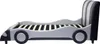 A side view of a child's bed designed to look like a race car. Produktbild-Vorschau