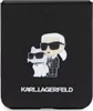 A black case with a cartoon illustration of Karl Lagerfeld and his cat Choupette, along with the brand name. Podgląd zdjęcia produktu