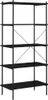 vidaXL Regál s 5 policami čierny 80x40x163 cm Náhľad obrázku produktu 5