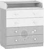 Commode à langer 800 Shefa Kids Blanc-Gris 4 tiroirs motif Voir les images du produit 5