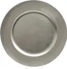 Dekoteller 33cm Kunststoff glänzend - Silber metallic Produktbild-Vorschau 2