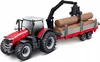 Bburago Massey Ferguson 8740S mit Holz Produktbild-Vorschau 1