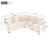 Sofá en forma de L, sofá cama con función de cama y cajón Vista previa de la imagen del producto 7