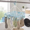 Wäscheständer für Socken 32-teilig – Faltbarer Wäschehänger mit Klammern für Kleidung Náhľad obrázku produktu