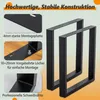 2er Set Tischgestell 70x72 cm Tischbeine Tischkufen schwarz Produktbild-Vorschau 5