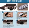 Topchances L Shape Sofa Covers, vodoodpudivý protiskluzový Náhled obrázku produktu 9
