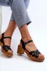 Damen High Heel Sandalen aus schwarzem Kunstleder Assames Produktbild-Vorschau 6