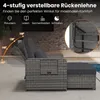 COSTWAY Polyrattan Sonnenliege, Gartenliege mit Produktbild-Vorschau 4