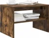 A wooden coffee table with books and a cup of coffee on it. Produktbild-Vorschau