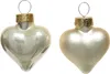 Weihnachtsanhänger Herz Pearl beige 4 cm aus Glas - 12er Produktbild-Vorschau 4