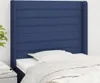 The Living Store Kopfteil mit Ohren Blau 103x16x118/128 cm Produktbild-Vorschau 1