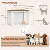 Hundekäfig Möbel, 80 x 60 x 63 cm, Braun und Weiß | Produktbild-Vorschau 7