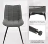 A dark gray chair with detailed close-ups of its features. Produktbild-Vorschau