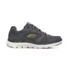 A side view of a gray Skechers sneaker with yellow accents, isolated on a white background. Náhled obrázku produktu