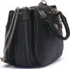 Elegante schwarze Fedora-Damentasche mit abnehmbarem Produktbild-Vorschau 6