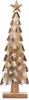 Weihnachtsdeko Holzbaum 84 cm aus Mangoholz mit goldenem Produktbild-Vorschau 1