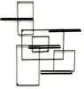 A black metal geometric wall shelf. Podgląd zdjęcia produktu