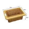 Wysuwany kosz z wikliny do kuchni, rattan, 400 mm; kosze Podgląd zdjęcia produktu 8