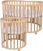 Two wooden cribs of different sizes are shown against a white background. Anteprima dell’immagine prodotto