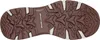 The image shows the sole of a brown boot with a white and brown tread pattern. The brand name 'Skechers' is visible in white text on the sole. Anteprima dell’immagine prodotto