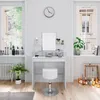 Stół o jamierze Vicco Ania Biały 80 cm z lustrem i Podgląd zdjęcia produktu 4