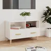 vidaXL TV-Schrank Hochglanz-Weiß 80x36x50 cm Holzwerkstoff Produktbild-Vorschau 2