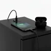 Nachttisch Beistelltisch schmal - Schwarz matt - mit USB Produktbild-Vorschau 3