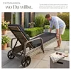 tectake Rattan Sonnenliege mit Rollen - Hochwertiges Produktbild-Vorschau 6